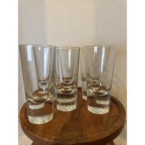 Libbey Crisa 5.37 Oz Shot Style Glasses 5 3/8” Heavy Glass Sipping or Tasting